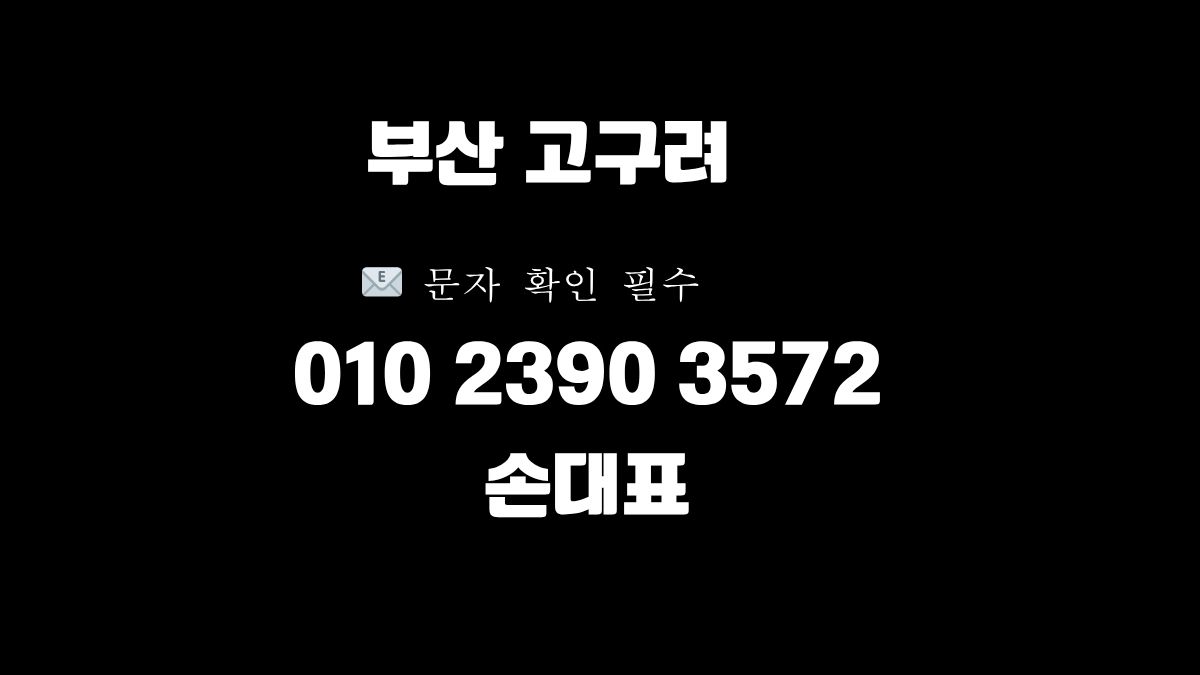 부산고구려 010-2390-3572 손대표 후기 가격 정찰제 룸싸롱 디시 2차 실화