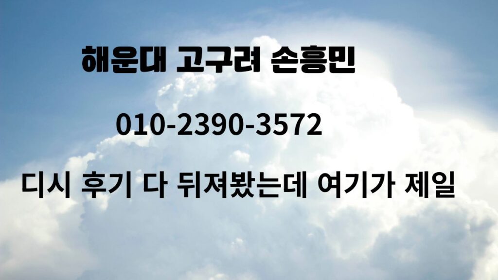 해운대고구려 손흥민 후기 이미지 010-2390-3572 busanroom.org