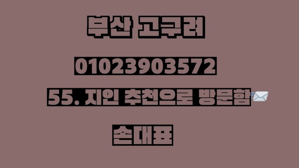 부산 해운대 고구려 손대표 010-2390-3572 디시 후기 기반 대표 이미지