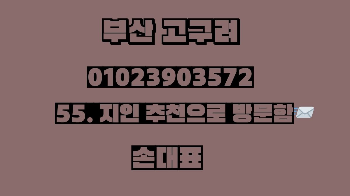 부산 해운대 고구려 손대표 010-2390-3572 디시 후기 기반 대표 이미지